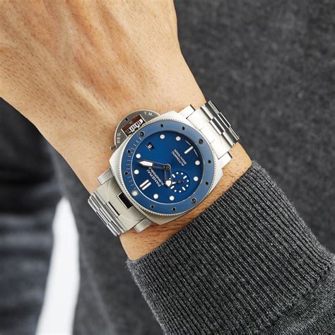 panerai submersible blu notte pam01068|Panerai Submersible Blu Notte Stainless Steel.